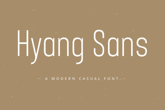 Hyang: A Minimal Sans Serif Font for Modern Crafters