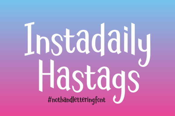 Instadaily Hastags: A Lively Sans Serif Font for Web Design