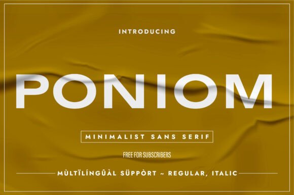 Poniom: A Clean Sans Serif Font for Clear Campaigns