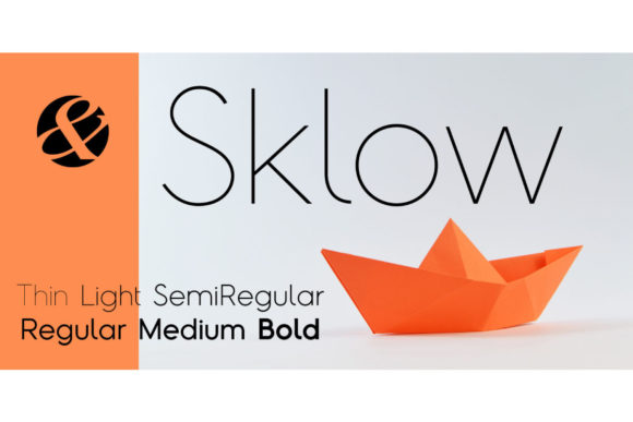 Sklow: A Modern Sans Serif Typeface for Digital Design